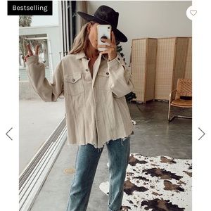 12th Tribe “One of the Boys Corduroy Tan Jacket”